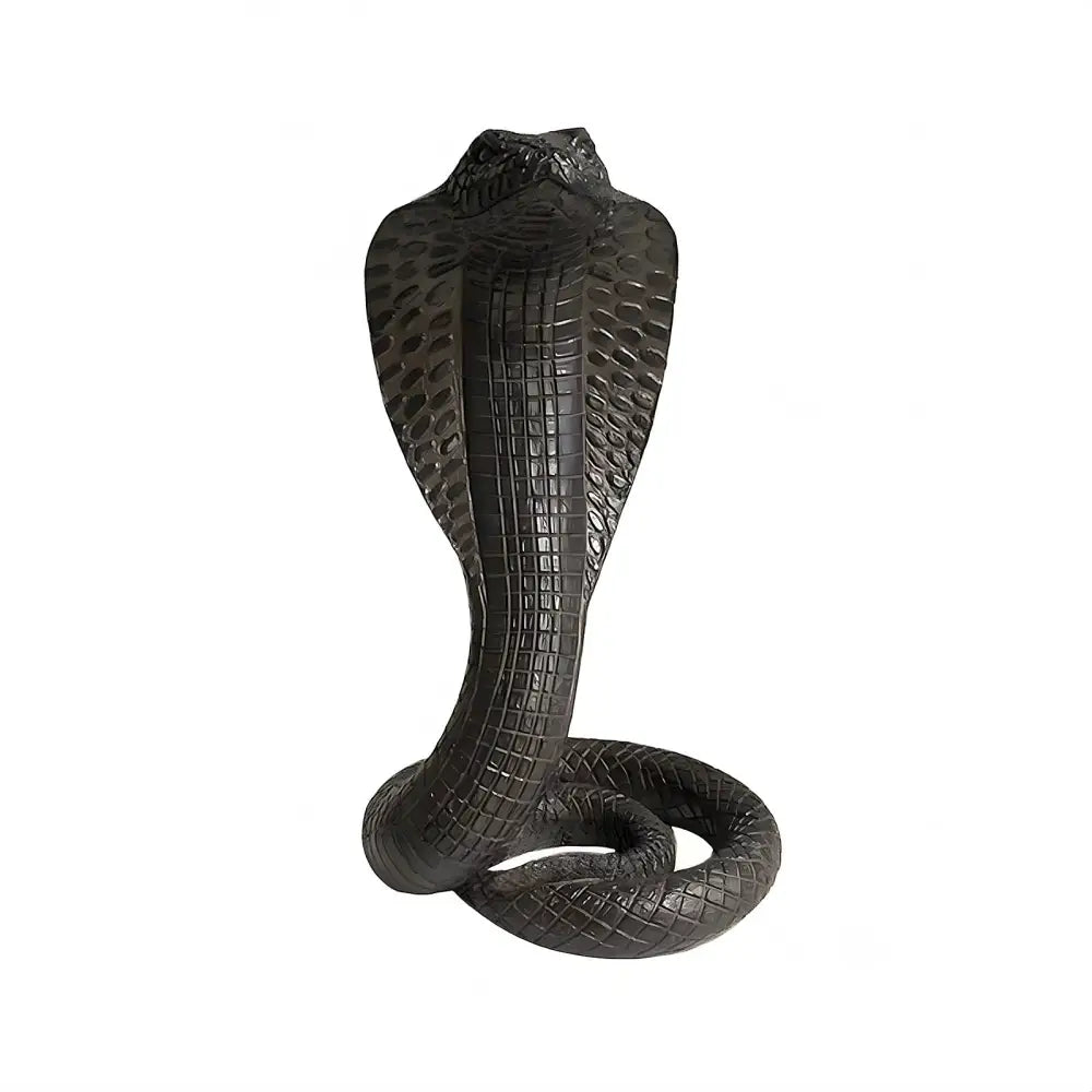 Black Decorative Resin Cobra Statue - Unique Animal Figurine for Home Decor & Creative Gifts - Home & Garden > Decor >