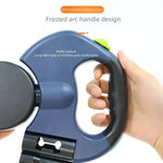 Black Dual Retractable Dog Leash | 2-in-1 Automatic Pet Leash for Walking Two Dogs Simultaneously - Pet Care > Dog