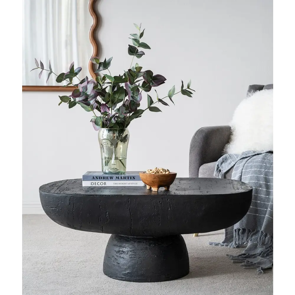 BLACK IS BACK CEMENT COFFEE TABLE - Furniture > Living Room > Coffee Tables