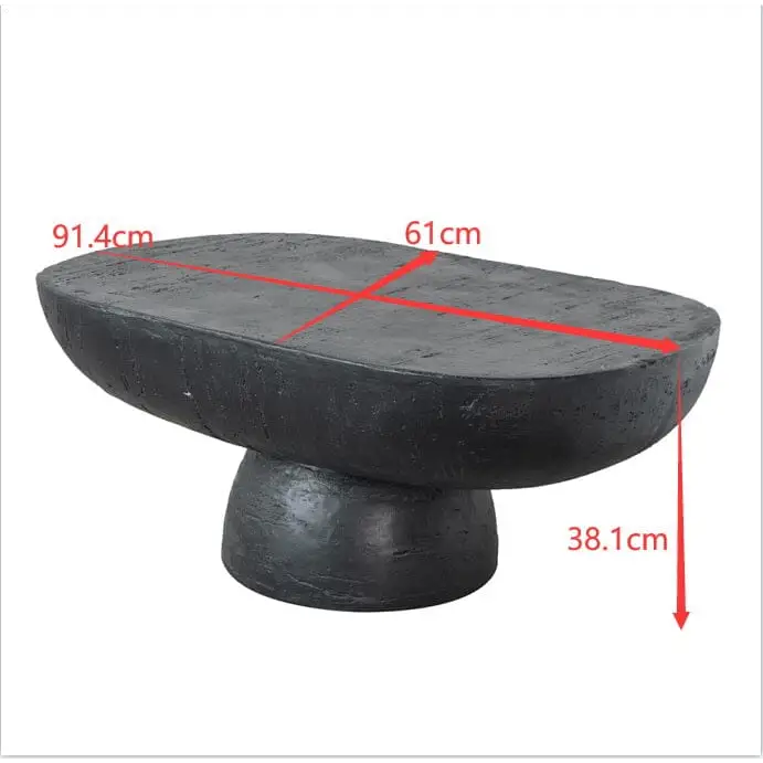 BLACK IS BACK CEMENT COFFEE TABLE - Furniture > Living Room > Coffee Tables