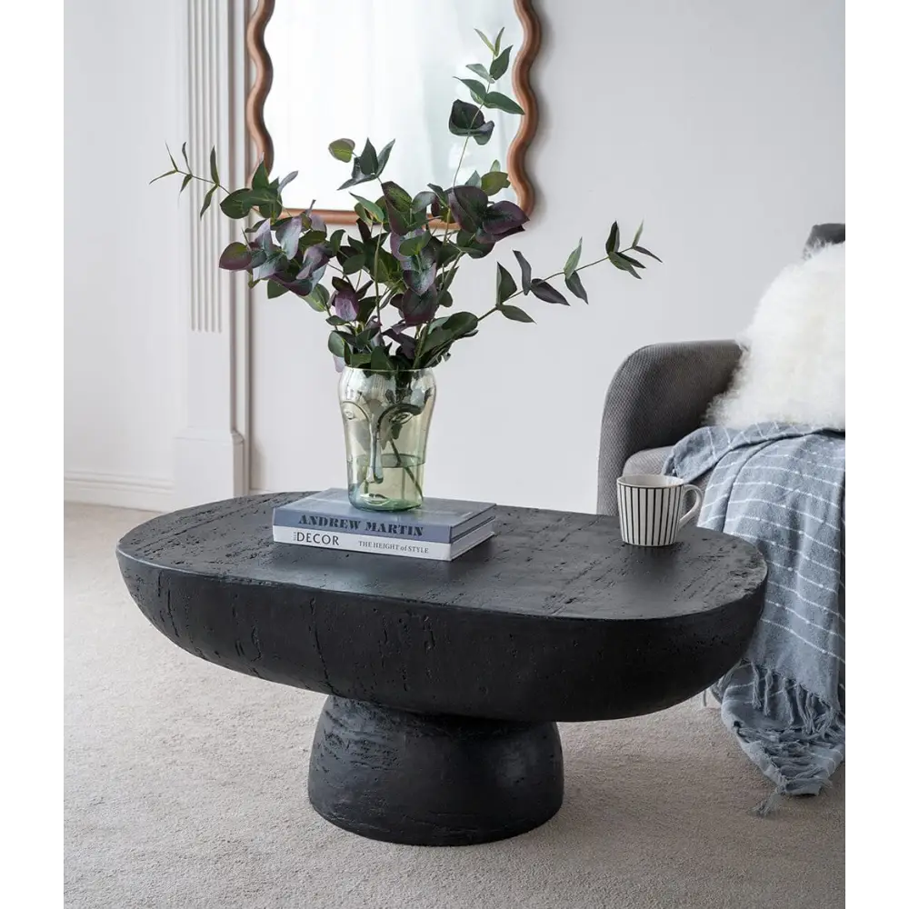 BLACK IS BACK CEMENT COFFEE TABLE - Furniture > Living Room > Coffee Tables