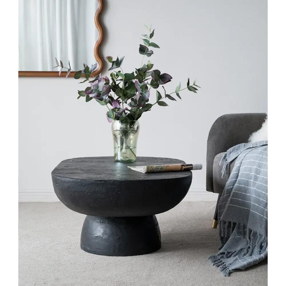 BLACK IS BACK CEMENT COFFEE TABLE - Furniture > Living Room > Coffee Tables