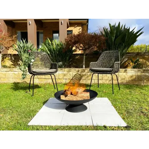 Black Lassen Cast Iron Fire Pit - Home & Garden > Firepits