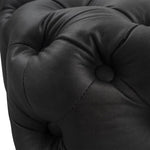Black Leathaire Ottoman-Rectangular - Furniture > Bedroom