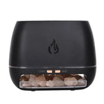 Black LED Flame Aromatherapy Diffuser with Humidifier - Ambient Light Essential Oil Diffuser - Appliances > Aroma