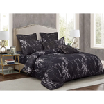 Black Marble Double Size Duvet Quilt Cover Set - Home & Garden > Bedding