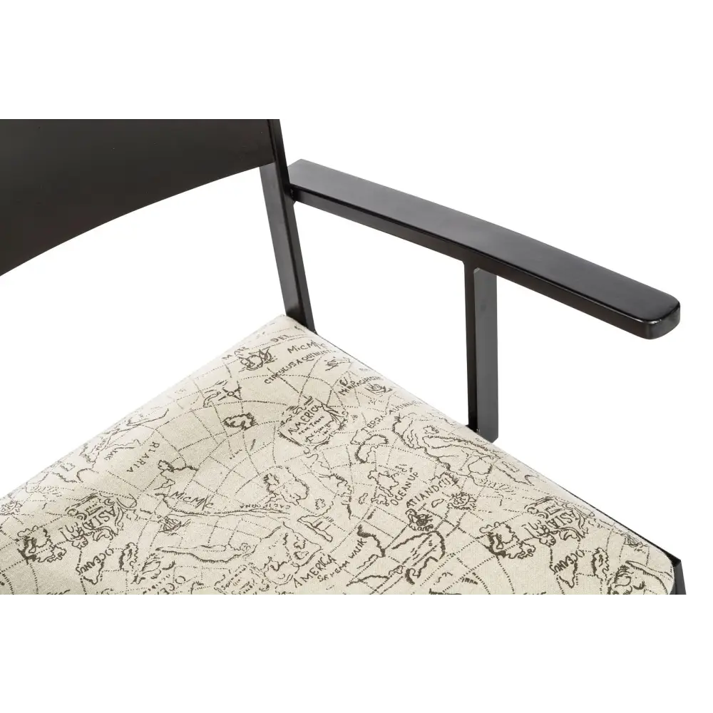 Black Metal Dining Chairs with Upholstered Seat - Set of 2 - Furniture > Dining