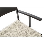 Black Metal Dining Chairs with Upholstered Seat - Set of 2 - Furniture > Dining