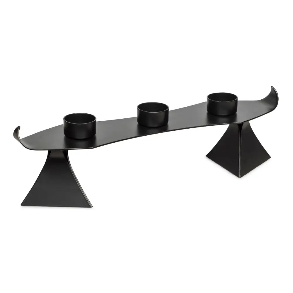 Black Metal Harbour Style Tea Light Candle Holder Stand - Home & Garden > Decor
