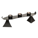 Black Metal Harbour Style Tea Light Candle Holder Stand - Home & Garden > Decor