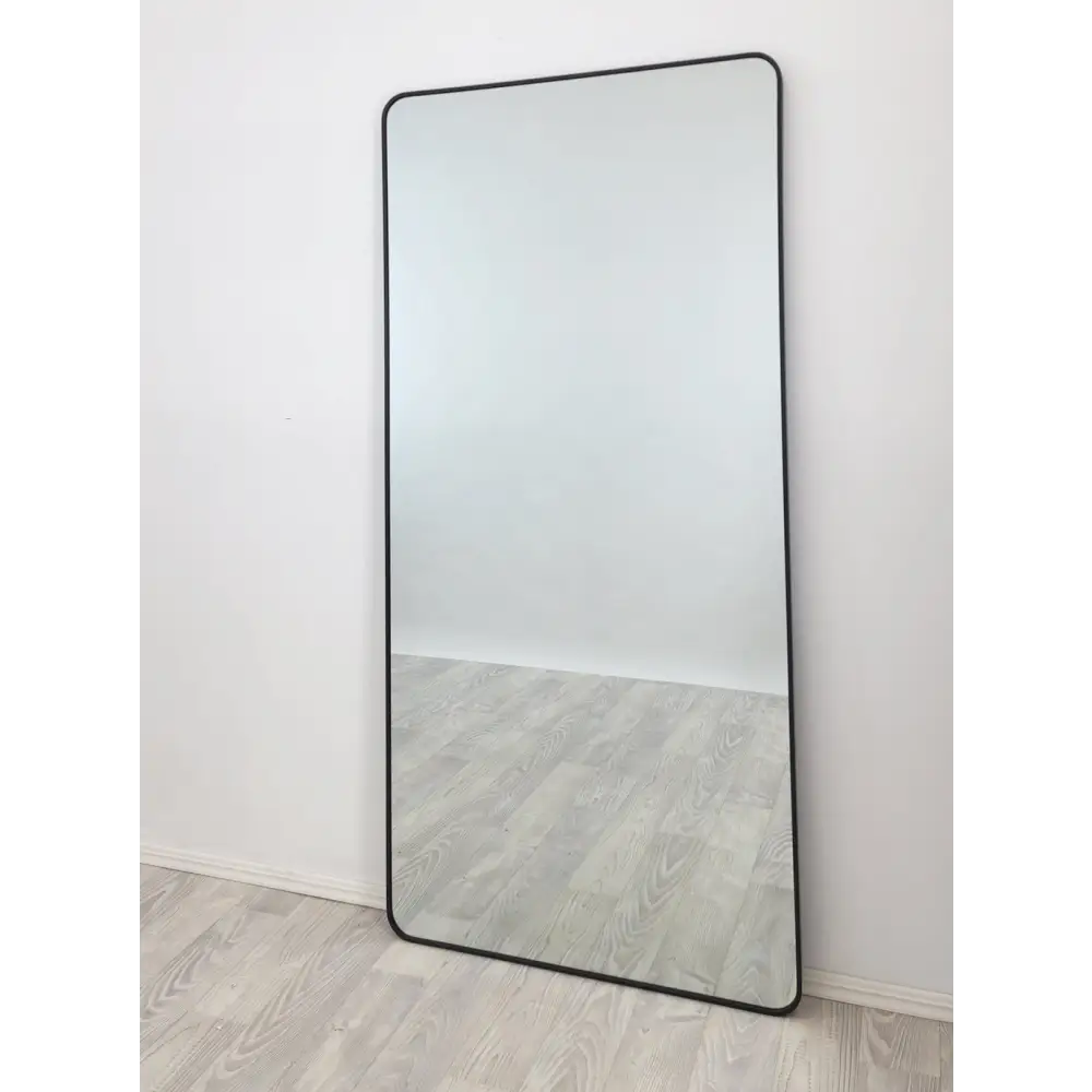 Black Metal Rectangle Mirror - X-Large 100cm x 200cm - Home & Garden > Decor