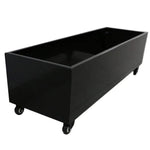 Black Metal Versatility Planter Medium with Wheels - Home & Garden > Garden Furniture
