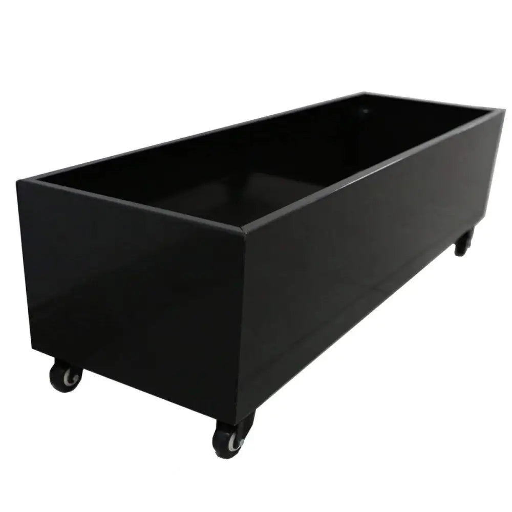 Black Metal Versatility Planter Medium with Wheels - Home & Garden > Garden Furniture