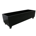 Black Metal Versatility Planter Medium with Wheels - Home & Garden > Garden Furniture