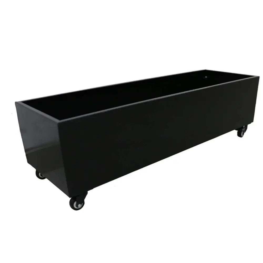 Black Metal Versatility Planter Medium with Wheels - Home & Garden > Garden Furniture