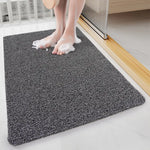 Black Non-Slip Loofah-Style Bathroom Mat - Quick-Dry and Soft 40*60cm - Home & Garden > Bathroom Accessories > Bath