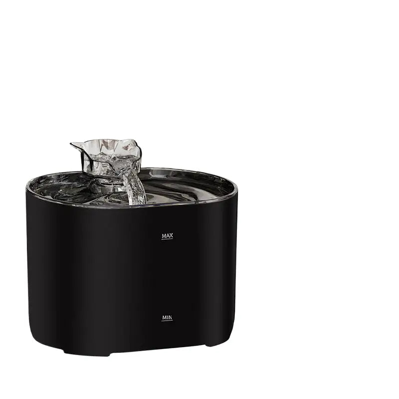 Black pet automatic water dispenser plug-in intelligent version [adapter + sensor] 188 * 142 * 140mm - Pet Care > Cat