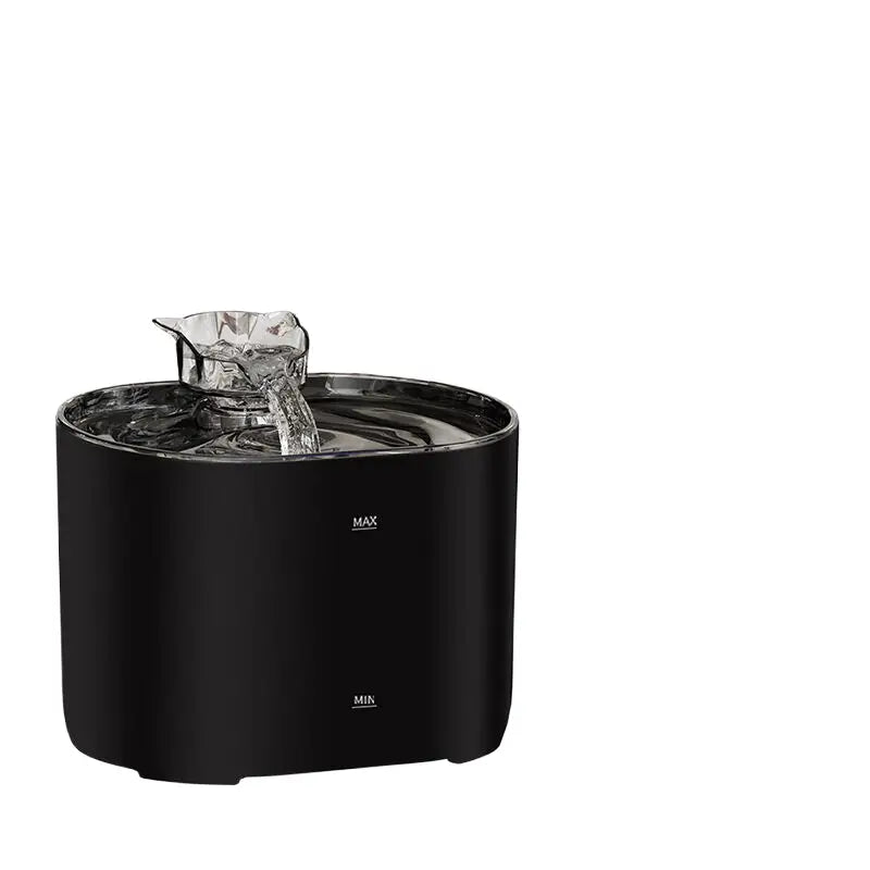 Black pet automatic water dispenser plug-in standard version [including certified adapter] 188 * 142 * 140mm - Pet Care