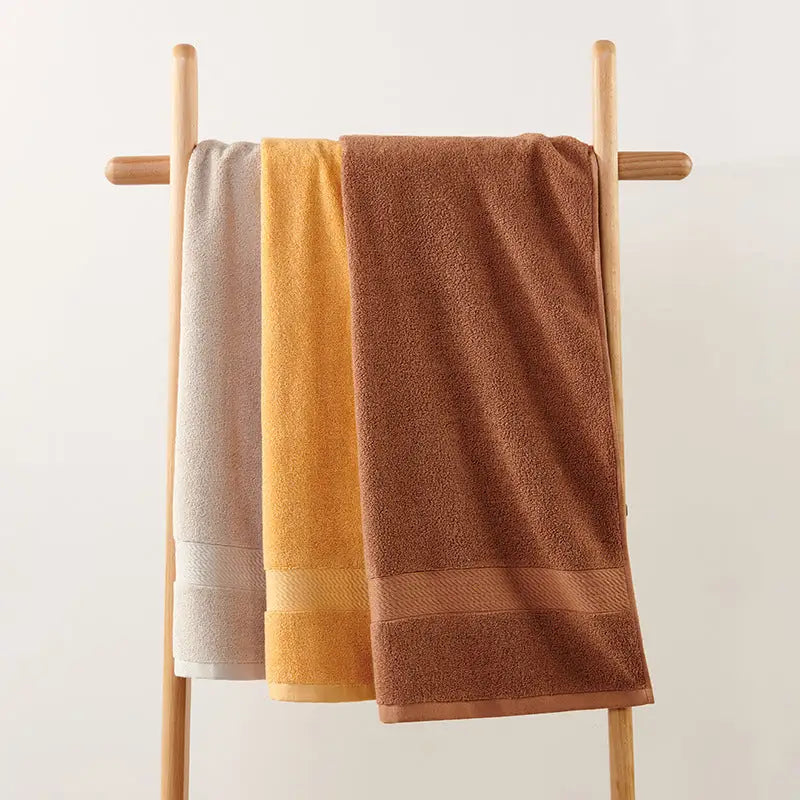 Black Premium Thick Cotton Bath Towel for Adults - Soft and Absorbent Bathroom Towel - Home & Garden > Bathroom