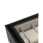 Black PU Leather Watch Organizer Display Storage Box Cases for Men & Women (12 slots) - Home & Garden > Storage