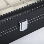 Black PU Leather Watch Organizer Display Storage Box Cases for Men & Women (10 slots) - Home & Garden > Storage