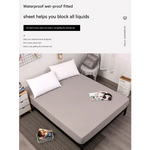 Black Queen Size Waterproof Fitted Mattress Protector - Soft & Breathable Bed Cover Hypoallergenic Deep Pocket
