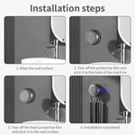 Black Round UV-C Toothbrush Sterilizer Holder with Drying Function – Dual-Slot Wall-Mounted Design USB Rechargeable