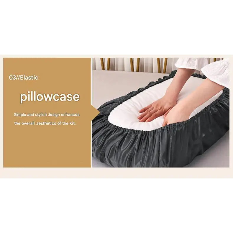 Black Silky Satin Pillowcase Pair - Smooth for Hair & Skin Elastic Fitted (46x90 + 16cm) - Home & Garden > Bedding >