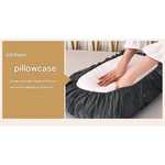 Black Silky Satin Pillowcase Pair - Smooth for Hair & Skin Elastic Fitted (46x90 + 16cm) - Home & Garden > Bedding >
