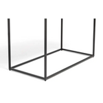 Black Sofa Side Table with Textured Wood Top - Furniture > Living Room