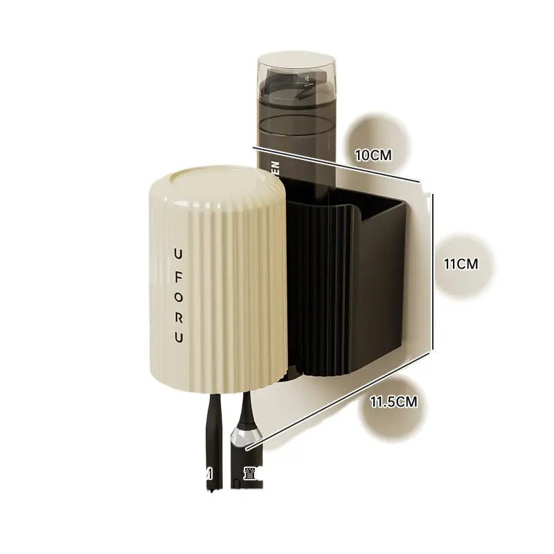 Black toothbrush holder (1 set) 10cm * 11.5cm * 11cm - Home & Garden > Bathroom Accessories > Toothbrush Holders