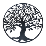Black Tree of Life Wall Art Hanging Metal Iron Sculpture Garden 60cm - Home & Garden > Wall Art