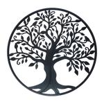 Black Tree of Life Wall Art Hanging Metal Iron Sculpture Garden 60cm - Home & Garden > Wall Art