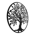 Black Tree of Life Wall Art Hanging Metal Iron Sculpture Garden 99cm - Home & Garden > Wall Art