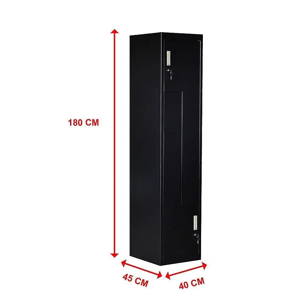 Black Two-Door L-shaped Office Gym Shed Storage Lockers - Furniture > Office > Storage Cabinets