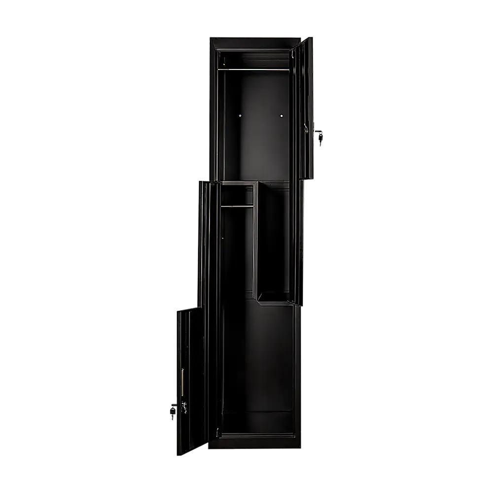 Black Two-Door L-shaped Office Gym Shed Storage Lockers - Furniture > Office > Storage Cabinets