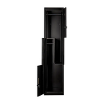 Black Two-Door L-shaped Office Gym Shed Storage Lockers - Furniture > Office > Storage Cabinets