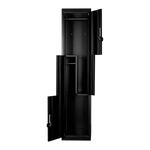 Black Two-Door L-shaped Office Gym Shed Storage Lockers - Furniture > Office > Storage Cabinets