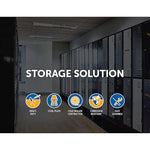 Black Two-Door L-shaped Office Gym Shed Storage Lockers - Furniture > Office > Storage Cabinets