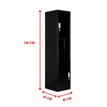 Black Two-Door L-shaped Office Gym Shed Storage Lockers - Furniture > Office > Storage Cabinets
