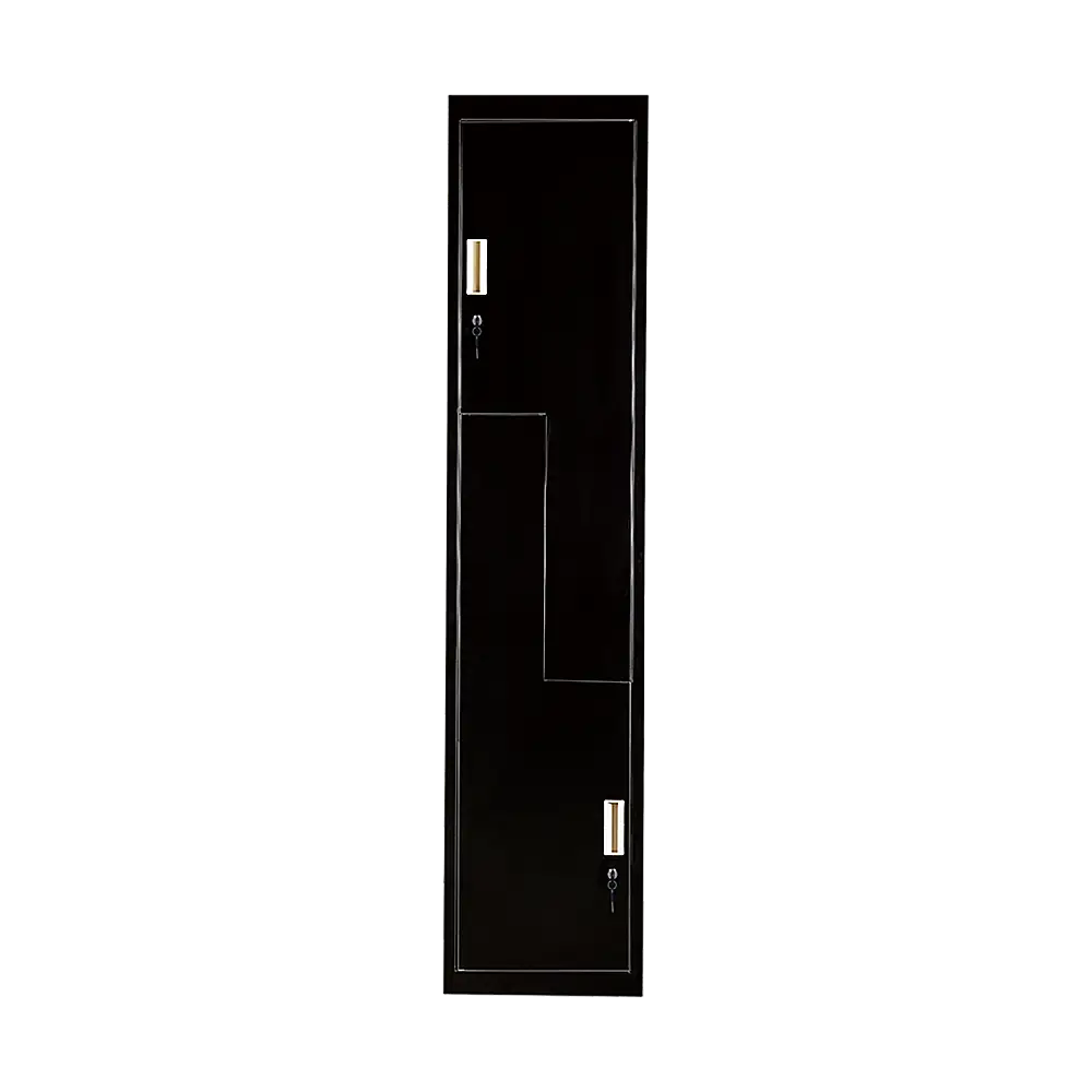 Black Two-Door L-shaped Office Gym Shed Storage Lockers - Furniture > Office > Storage Cabinets
