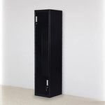 Black Two-Door L-shaped Office Gym Shed Storage Lockers - Furniture > Office > Storage Cabinets