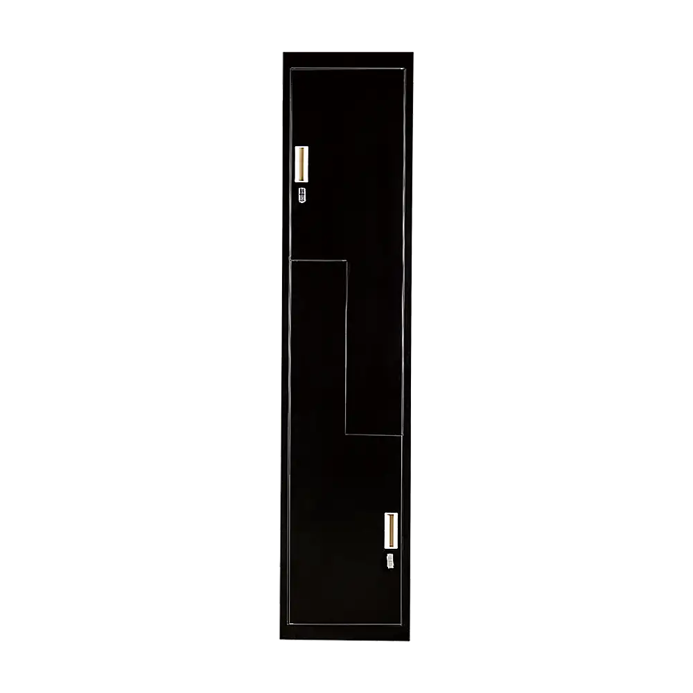 Black Two-Door L-shaped Office Gym Shed Storage Lockers - Furniture > Office > Storage Cabinets