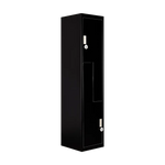 Black Two-Door L-shaped Office Gym Shed Storage Lockers - Furniture > Office > Storage Cabinets