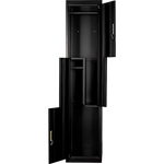 Black Two-Door L-shaped Office Gym Shed Storage Lockers - Furniture > Office > Storage Cabinets