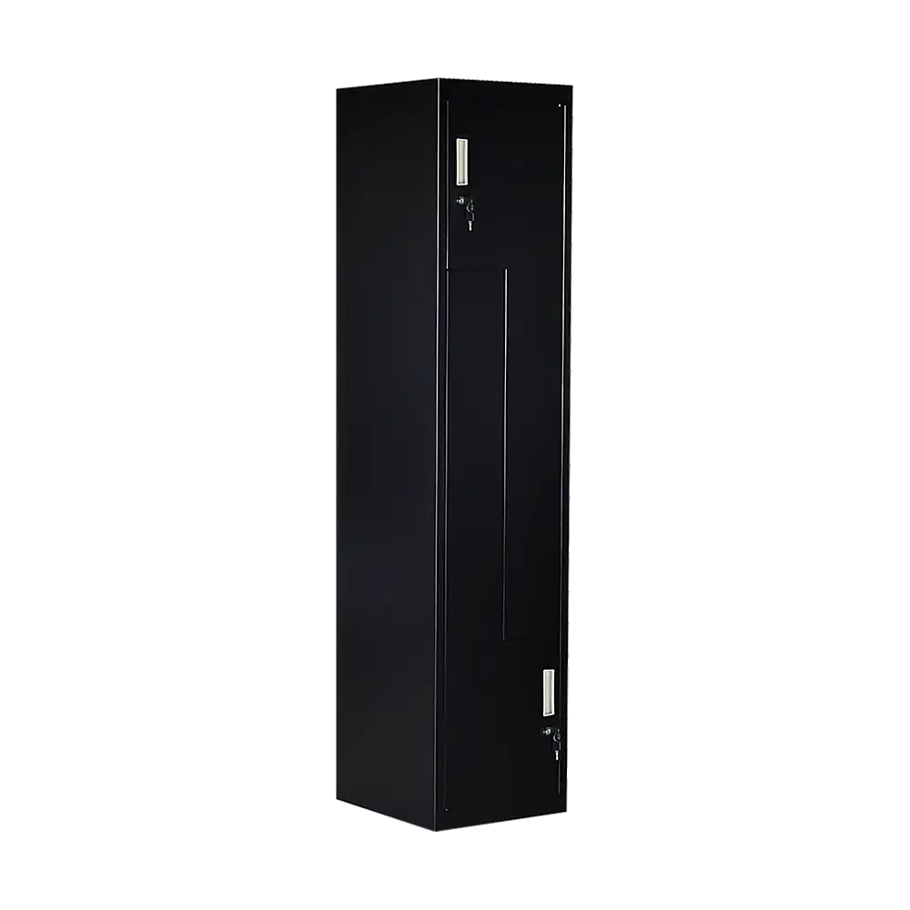 Black Two-Door L-shaped Office Gym Shed Storage Lockers - Furniture > Office > Storage Cabinets