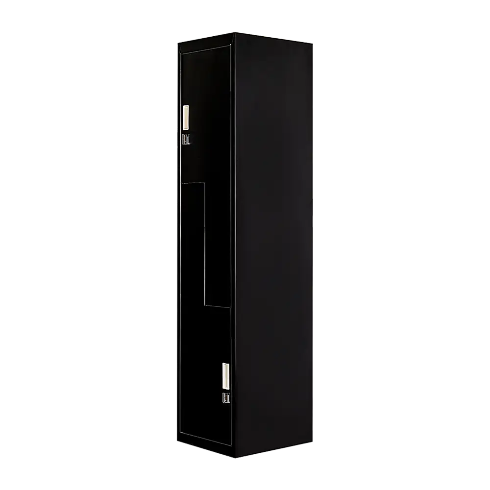 Black Two-Door L-shaped Office Gym Shed Storage Lockers - Furniture > Office > Storage Cabinets