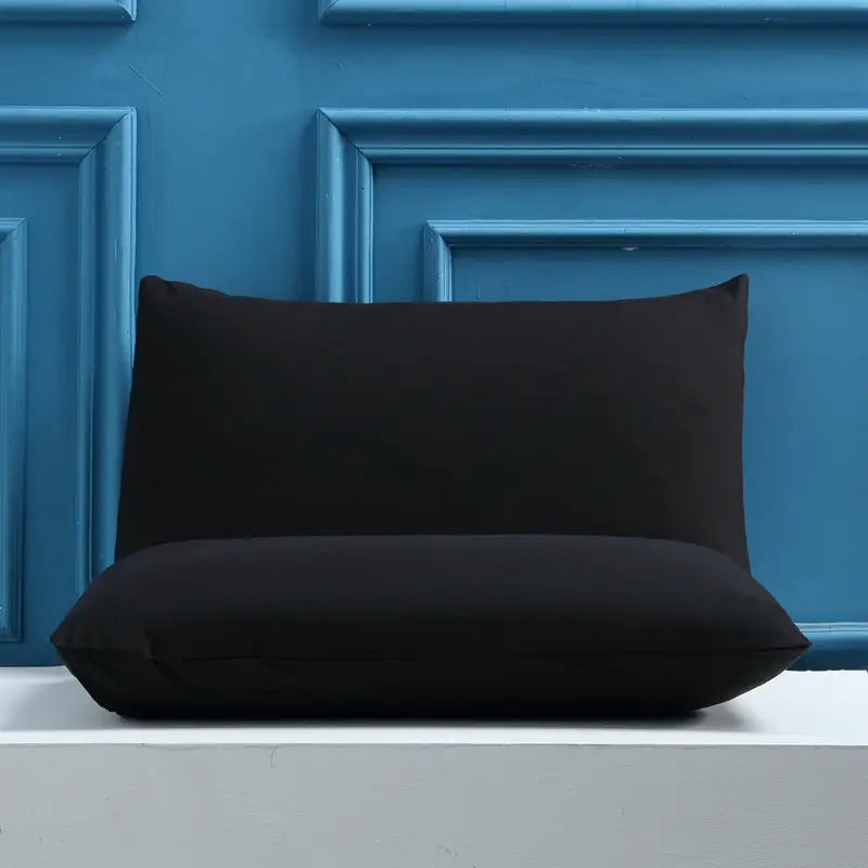 Black Ultra Soft Brushed Waterproof Pillow Protectors (Set of 2) - 50x70cm Stain & Spill Guard for Bed Pillows(Note:
