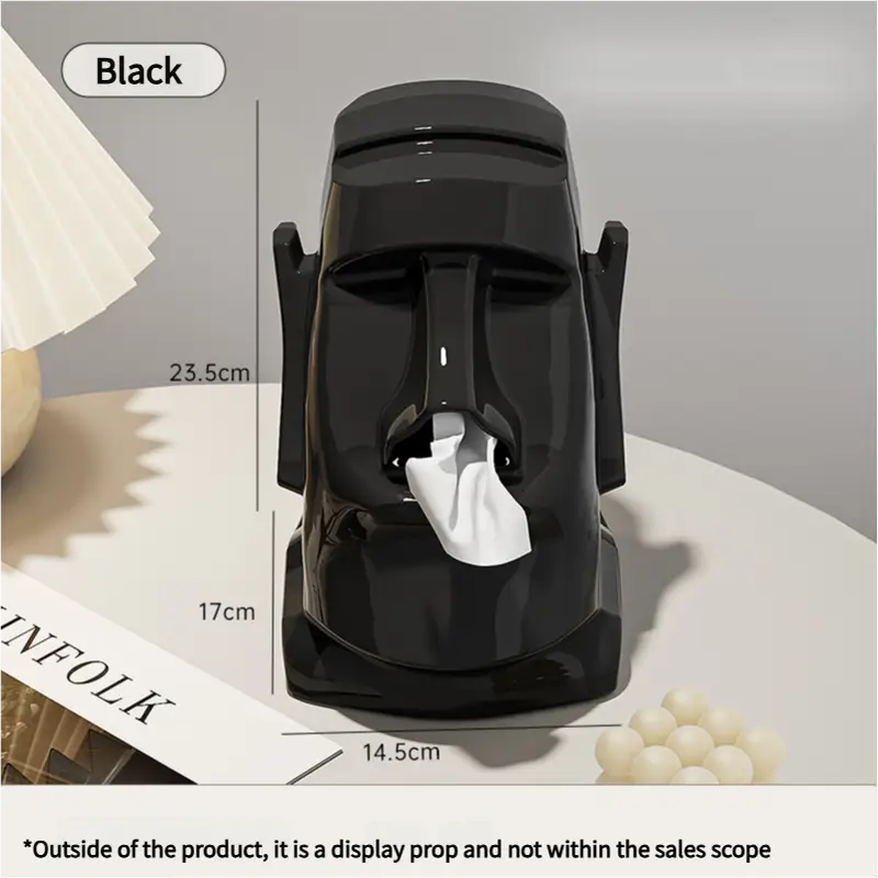 Black Versatile Desktop Headphone Stand & Tissue Box (23.5x17x14.5cm) - Home & Garden > Storage > Storage Boxes