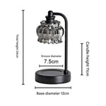 Black Vintage Glass Shade Candle Warmer Lamp with Dimmer and Bonus Bulbs - Elegant Home Decor - Home & Garden >